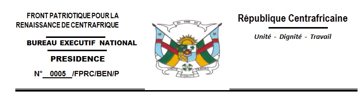 RCA : 72 heures aux autorités pour rappeler ses fonctionnaires dans les zones contrôlés (Nourredine Adam)
