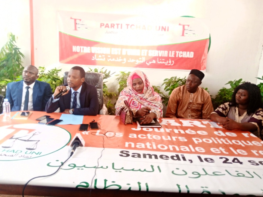 Le parti Tchad Uni critique la CONOREC et appelle à des actions concrètes pour le pays Le parti Tchad Uni critique la CONOREC et appelle à des actions concrètes pour le pays