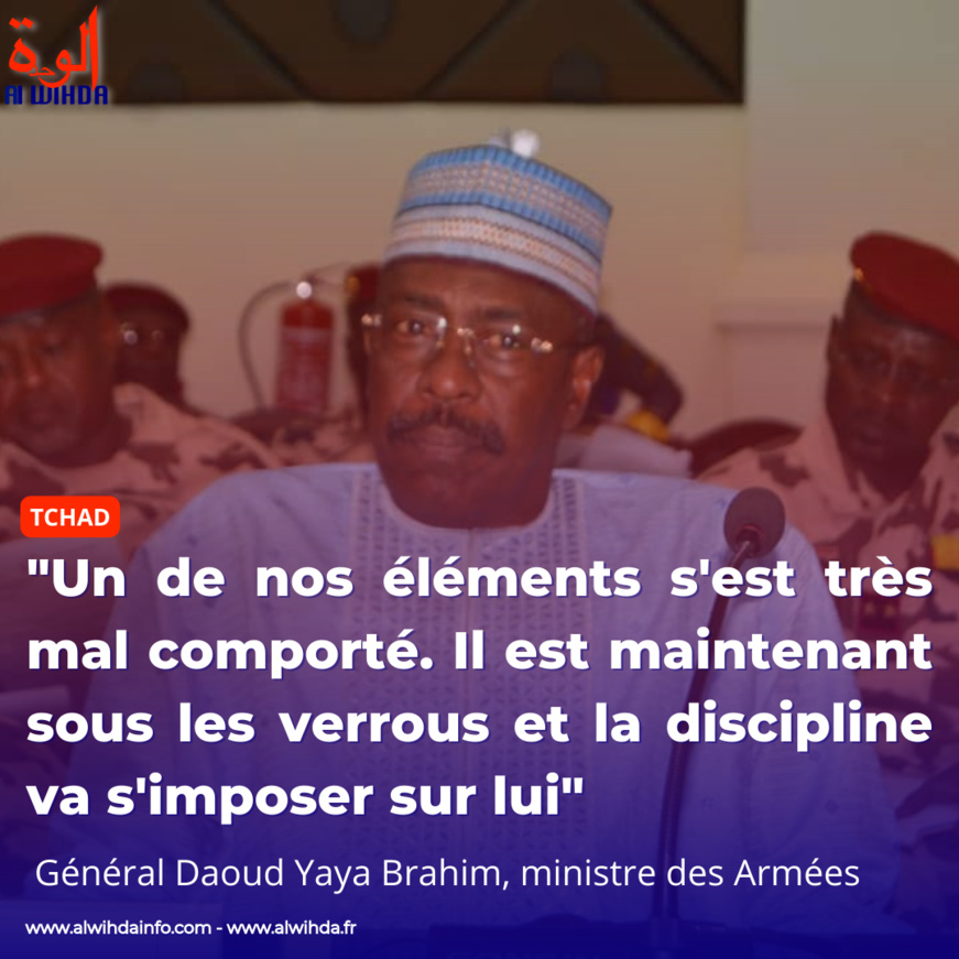 Tchad : "un de nos éléments s'est très mal comporté. Il est maintenant sous les verrous" (ministre Défense) Tchad : "un de nos éléments s'est très mal comporté. Il est maintenant sous les verrous" (ministre Défense)