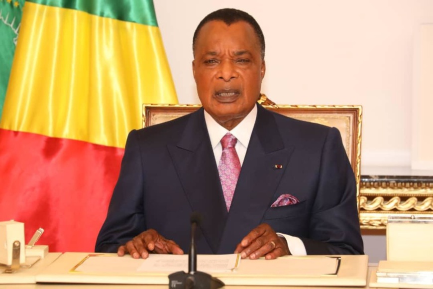 Denis Sassou N'Guesso s'adressant à la Nation. Denis Sassou N'Guesso s'adressant à la Nation.