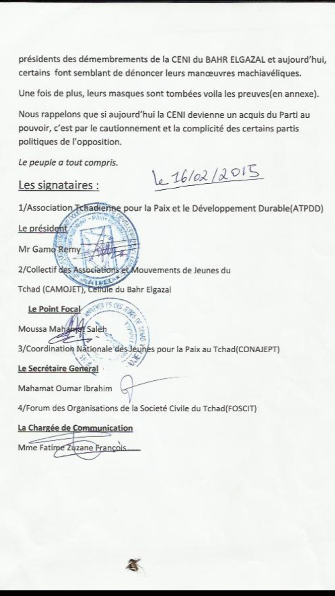 Tchad : Les organisations de la société civile haussent le ton 