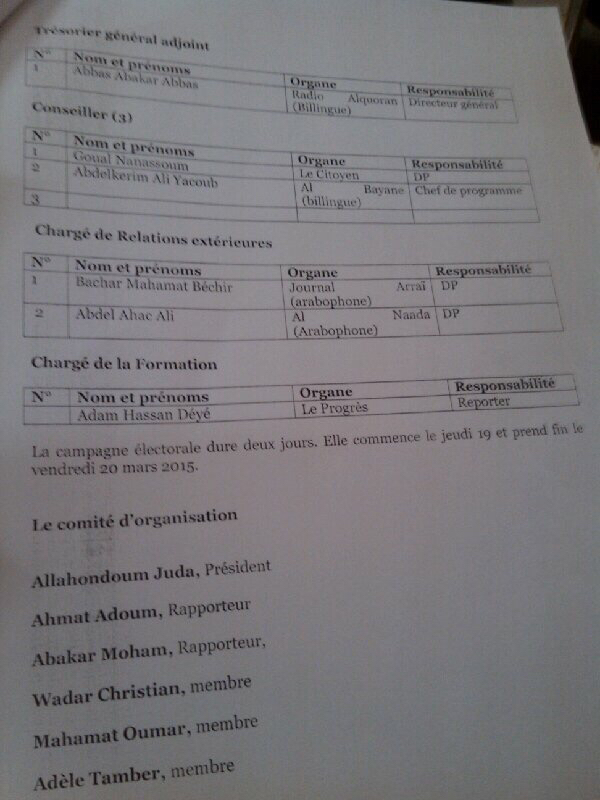 Tchad : Dépouillement des urnes pour l'élection du bureau de l'Union des journalistes
