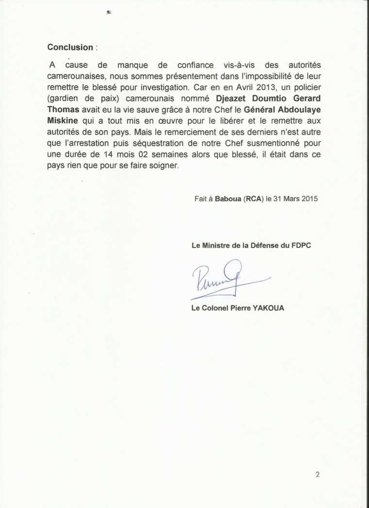 RCA : Fusillade entre combattants du FDPC et des hommes armés 