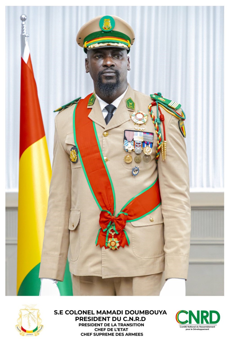 Mamadou Doumbouya, Président de la transition de la Guinée / Présidence de la Guinée Mamadou Doumbouya, Président de la transition de la Guinée / Présidence de la Guinée