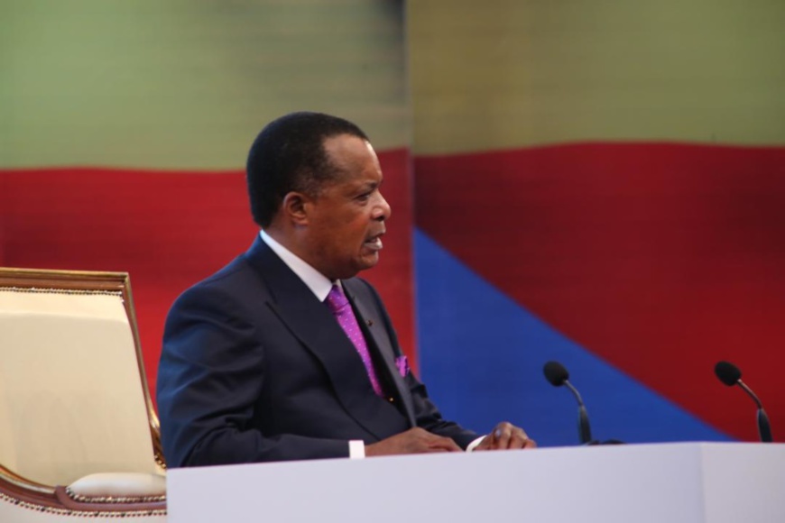 Denis Sassou N'Guesso s'adressant à la nation