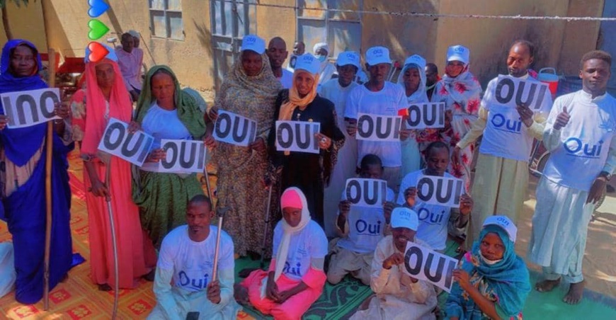 Tchad : la conseillère Nationale Haram Alkhali Moussa appelle les personnes handicapées du Ouaddaï à voter pour le Oui Tchad : la conseillère Nationale Haram Alkhali Moussa appelle les personnes handicapées du Ouaddaï à voter pour le Oui