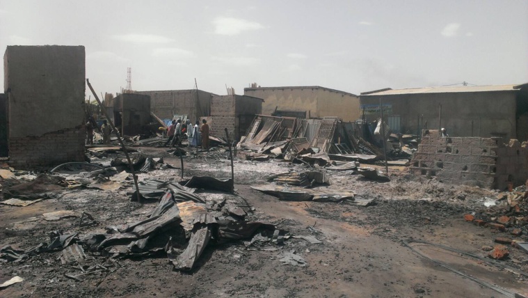 Tchad : Incendie au marché de Diguel à N'Djamena 