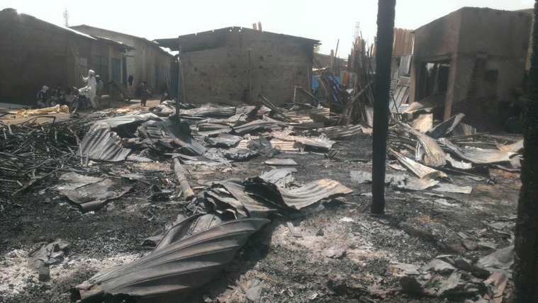 Tchad : Incendie au marché de Diguel à N'Djamena 