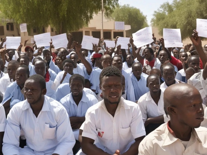 Les enseignants en grève ont vu leurs salaires suspendus en novembre 2023. Photo : wadr.org Les enseignants en grève ont vu leurs salaires suspendus en novembre 2023. Photo : wadr.org