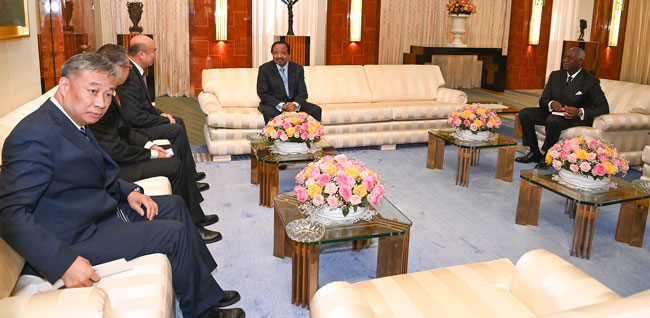 Cameroun-Chine : le vice-Premier ministre chinois Liu Guozhong reçu par Paul Biya