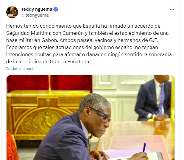 Géo-Stratègie : La signature d’un accord militaire entre Yaoundé et Madrid ainsi que l'établissement d'une base militaire au Gabon inquiète Malabo