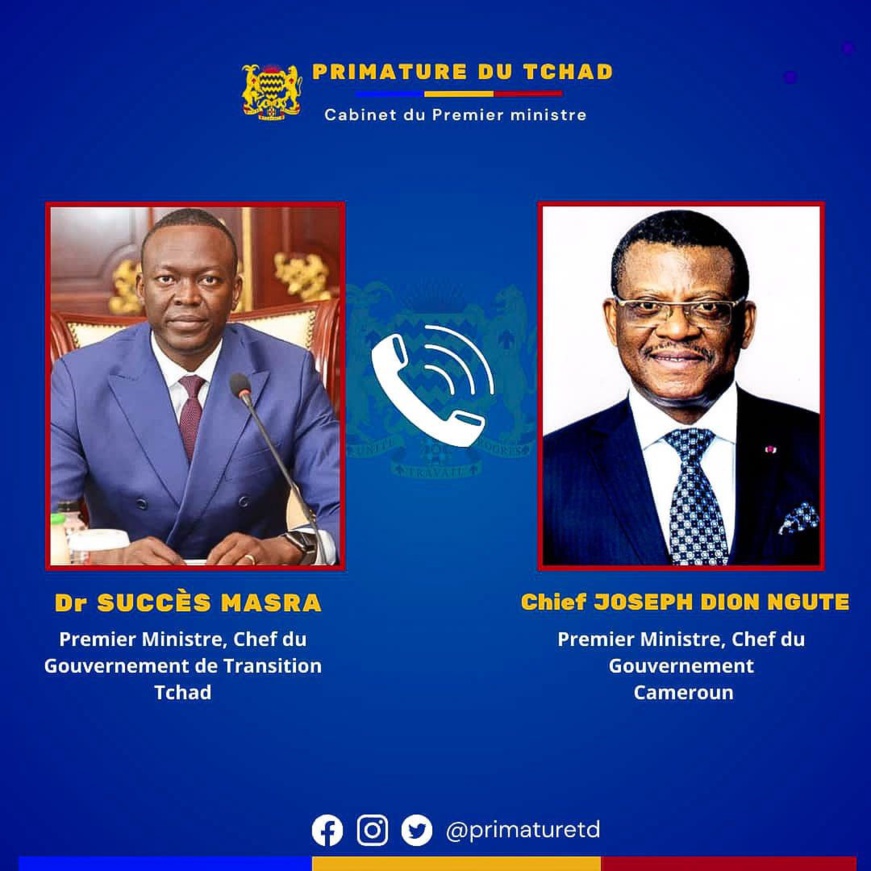 Tchad : Séance de travail téléphonique entre le Premier ministre et son homologue du Cameroun Tchad : Séance de travail téléphonique entre le Premier ministre et son homologue du Cameroun