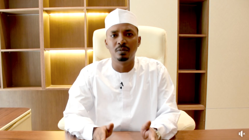 Le président de transition Mahamat Idriss Deby. © Capture d'écran/DGCOMPR