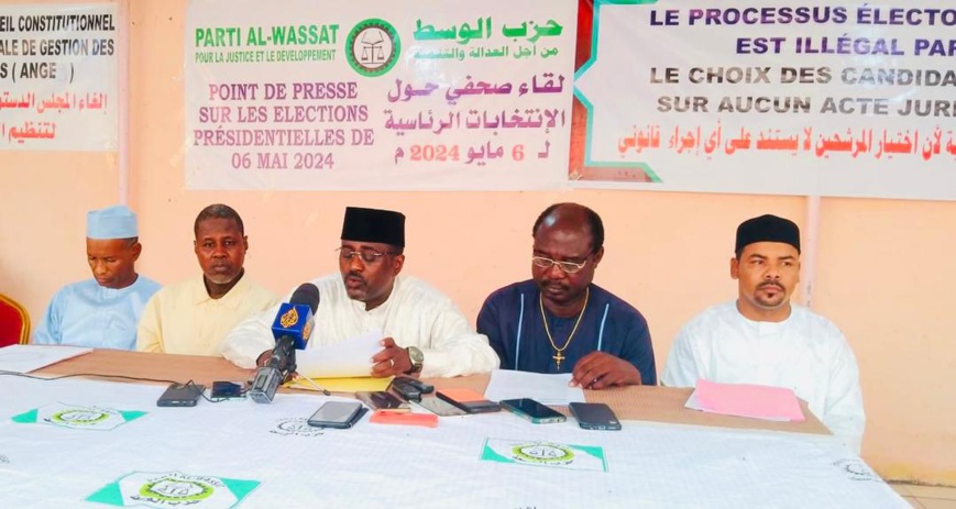 Tchad : le parti AL-Wassat dénonce la partialité du Conseil constitutionnel et rejette le processus électoral Tchad : le parti AL-Wassat dénonce la partialité du Conseil constitutionnel et rejette le processus électoral