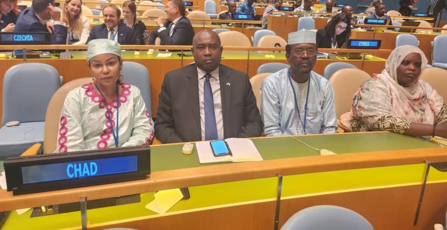 Les 04 principaux membres de la délégation tchadienne au Forum politique de haut niveau pour le développement durable. Photo : un.org Les 04 principaux membres de la délégation tchadienne au Forum politique de haut niveau pour le développement durable. Photo : un.org