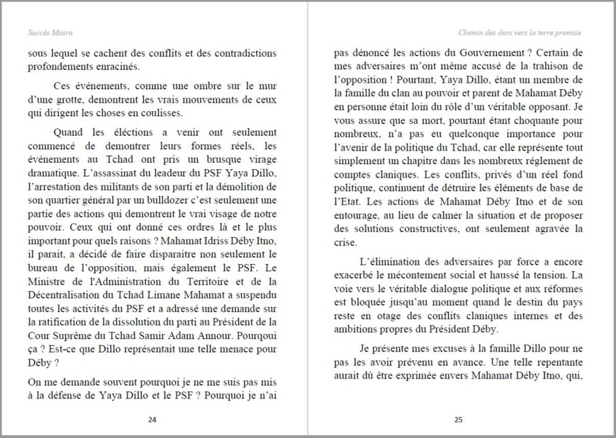 Tchad : Koudou Oumar donne un avant-gout du livre 'Chemin des durs vers la terre promise' de Succès Masra Tchad : Koudou Oumar donne un avant-gout du livre 'Chemin des durs vers la terre promise' de Succès Masra