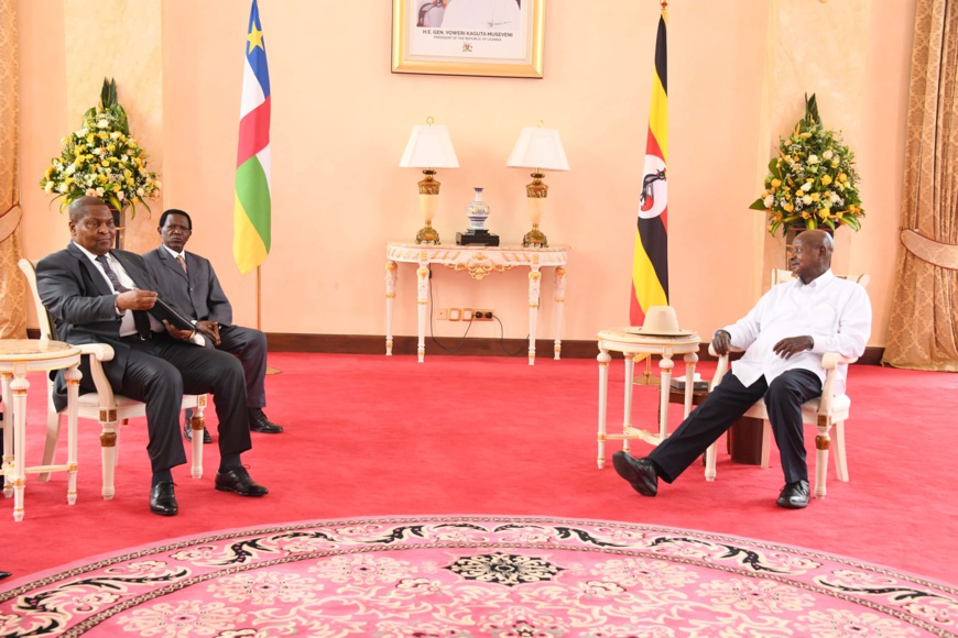 RCA-Ouganda : tête-à-tête entre les présidents Touadera et Museveni RCA-Ouganda : tête-à-tête entre les présidents Touadera et Museveni