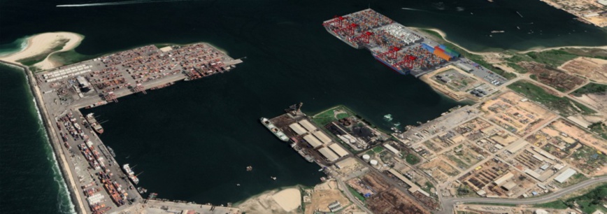 La maquette du futur terminal à conteneurs. La maquette du futur terminal à conteneurs.