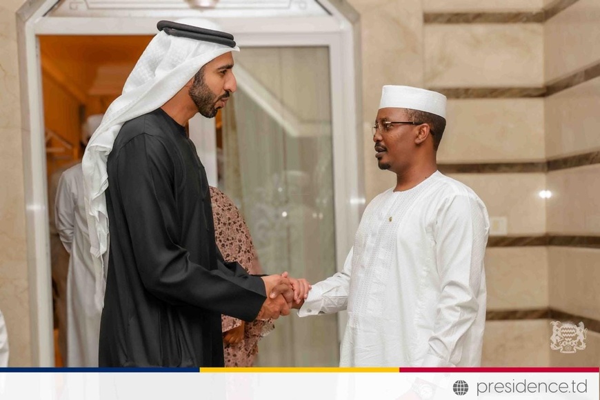 Tchad : Audience du Président Mahamat Idriss Déby avec une délégation Émiratie Tchad : Audience du Président Mahamat Idriss Déby avec une délégation Émiratie