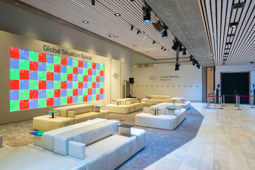 Le lieu est prêt pour l’Open Forum de cette année. Photo : Forum économique mondial Le lieu est prêt pour l’Open Forum de cette année. Photo : Forum économique mondial