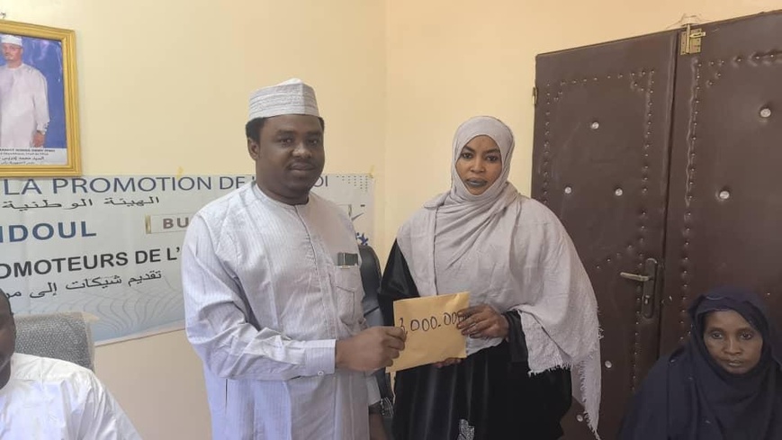 Tchad : l'ONAPE octroie un chèque de plus de 22 millions aux promoteurs d'emploi du Mandoul Tchad : l'ONAPE octroie un chèque de plus de 22 millions aux promoteurs d'emploi du Mandoul