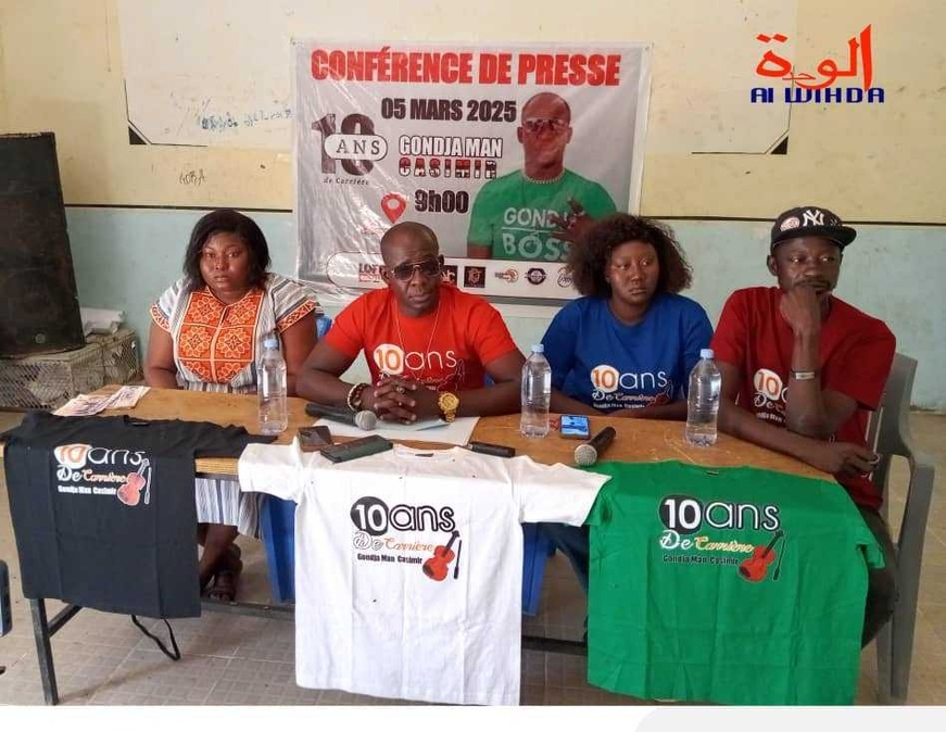 Tchad : Casimir Gondjaman annonce la célébration de ses 10 ans de carrière musicale Tchad : Casimir Gondjaman annonce la célébration de ses 10 ans de carrière musicale