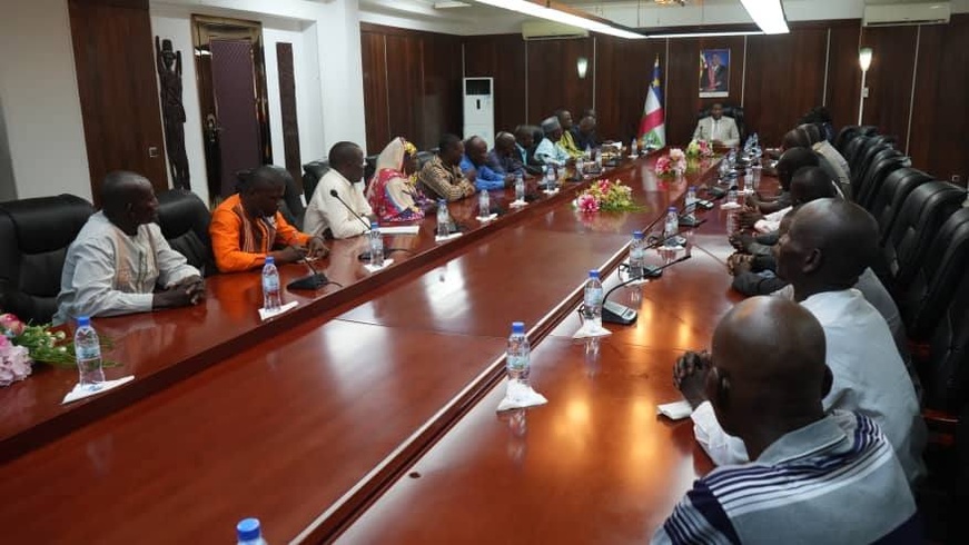RCA : Audience du Président Touadéra avec le Groupement des Coopératives des Artisans Miniers de Centrafrique