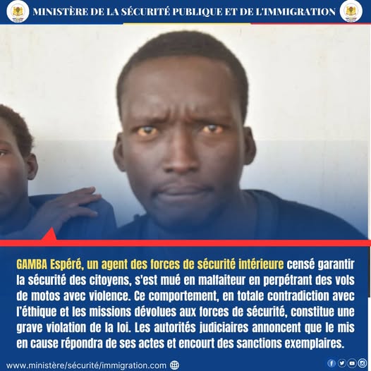 Tchad : Un policier pris en flagrant délit de braquage