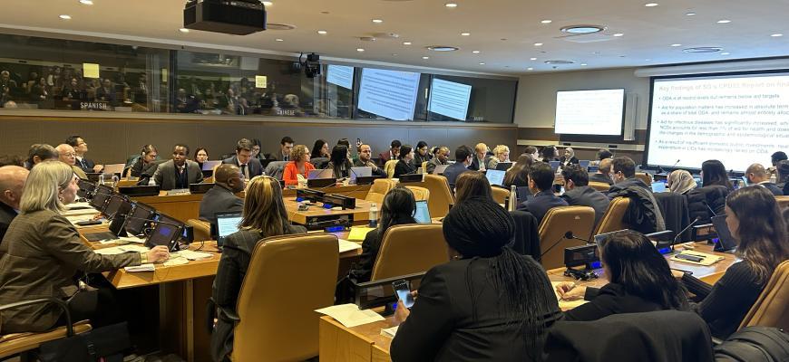 Participants à la réunion d'information de la CPD58. Photo : un.org