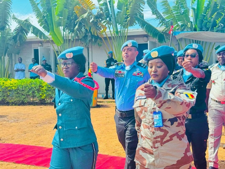 Tchad - RDC : Hommage solennel aux Casques bleus de la Police onusienne à Bunia, Commissaire Mariam Mokhtar Kalibou à l’honneur Tchad - RDC : Hommage solennel aux Casques bleus de la Police onusienne à Bunia, Commissaire Mariam Mokhtar Kalibou à l’honneur