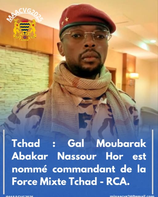 Tchad  : Le Général Moubarak Abakar Noussour Hor est nommé Commandant de la Force Mixte RCA - TCHAD.