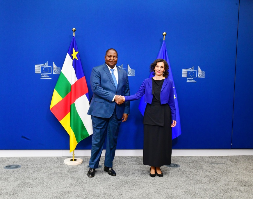 Belgique : visite officielle du président centrafricain au siège de la Commission européenne à Bruxelles Belgique : visite officielle du président centrafricain au siège de la Commission européenne à Bruxelles