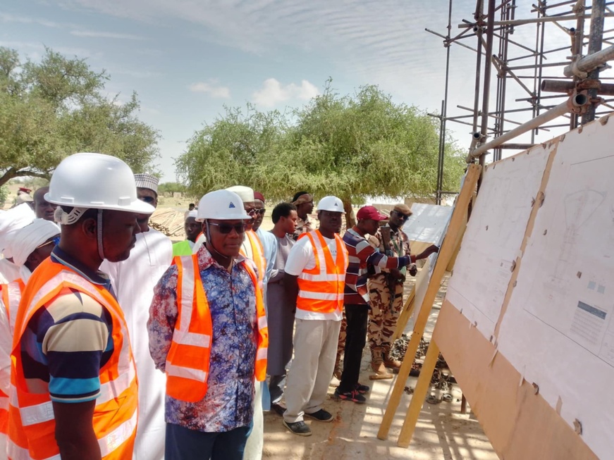 Tchad : visite du délégué général du gouvernement du Barh El Gazel des chantiers de la ville de Moussoro Tchad : visite du délégué général du gouvernement du Barh El Gazel des chantiers de la ville de Moussoro