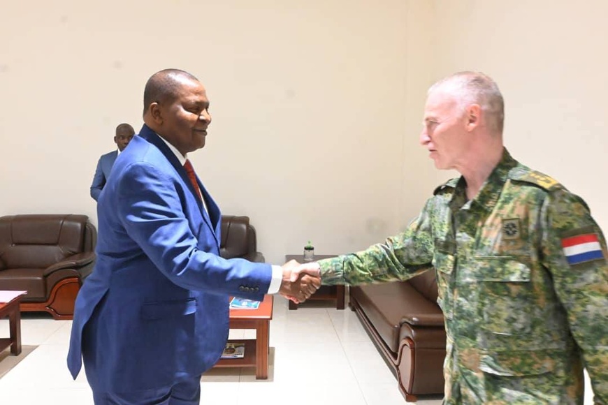 RCA : le chef de l'Etat reçoit une délégation de l'Union européenne conduite par le lieutenant-général Van Der Laan