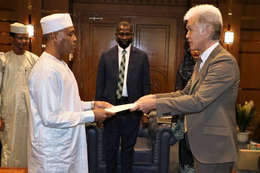 Tchad-Japon : le nouvel ambassadeur présente les copies figurées de ses lettres de créance