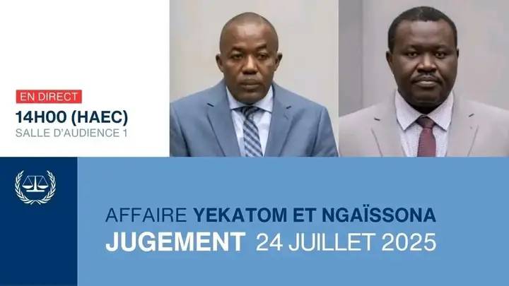 Centrafrique : Alfred Yekatom et Edouard Ngaissona condamnés par la CPI pour crimes de guerre et crimes contre l'humanité