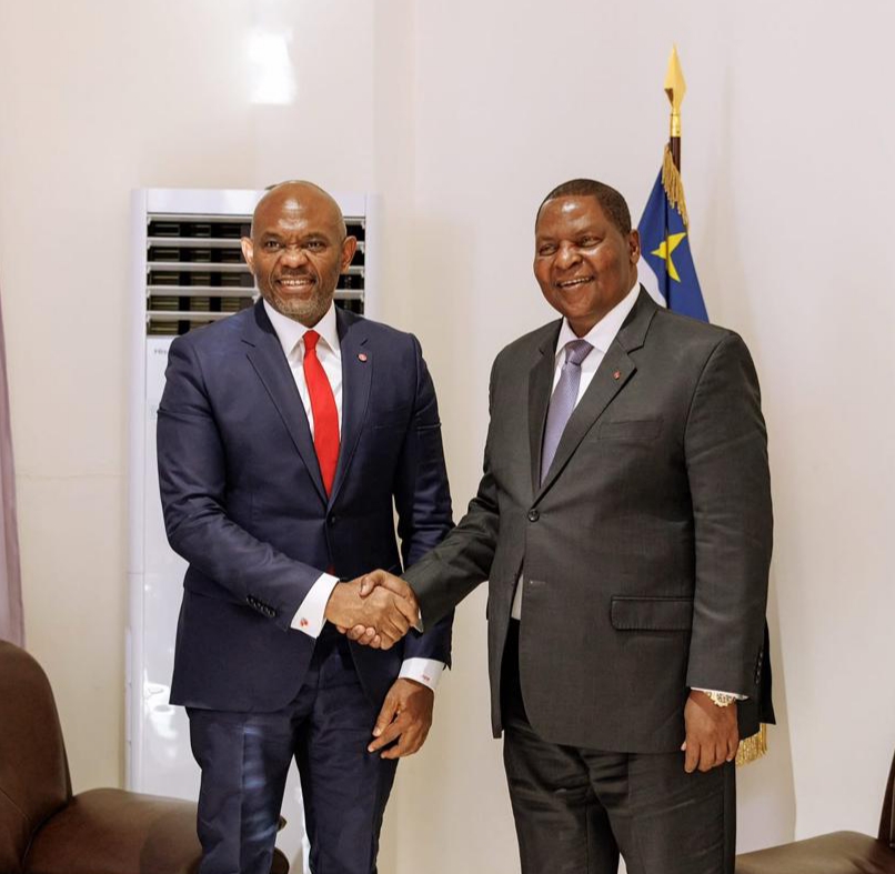 RCA : le président Faustin Archange Touadéra échange avec l'entrepreneur nigérian Tony Elumelu