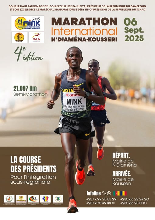 Tchad-Cameroun : Le Marathon International N'Djamena-Kousséri prévu pour le 6 Septembre 2025