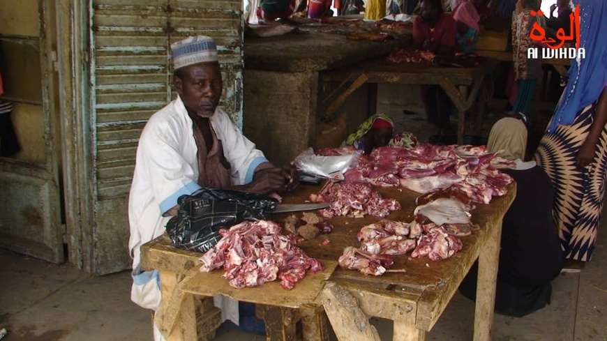 Un boucher au Tchad. Illustration © Alwihda Info