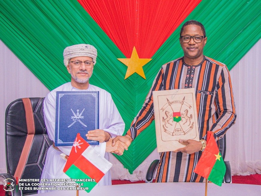 Burkina Faso : signature d’un Accord avec le Sultanat d’Oman en matière d'investissement