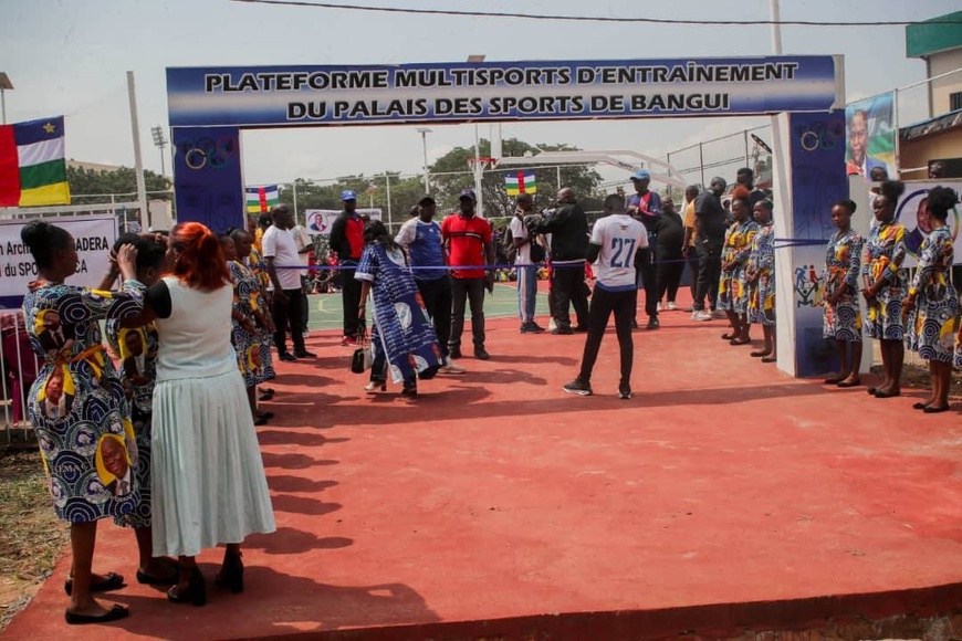 RCA : Faustin Archange Touadéra inaugure la plateforme multisports du Palais des Sports de Bangui