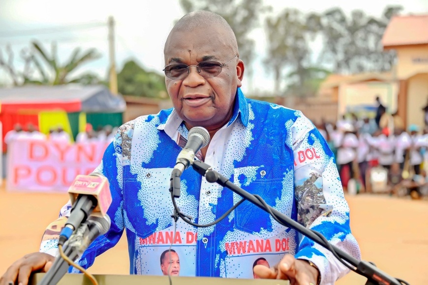 Le donateur François Nguimbi, au cours de son intervention