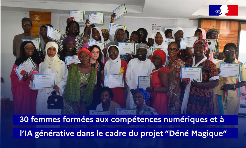 Tchad : 30 femmes formées aux compétences numériques et à l’IA générative