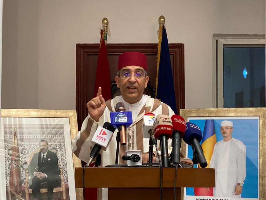 L’ambassade du Royaume du Maroc honore la presse tchadienne et réaffirme son soutien au PND « Tchad Connexion 2030 » L’ambassade du Royaume du Maroc honore la presse tchadienne et réaffirme son soutien au PND « Tchad Connexion 2030 »