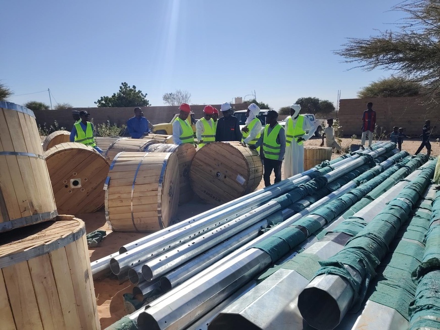 Tchad : installation des premiers poteaux électriques dans la ville de Mao Tchad : installation des premiers poteaux électriques dans la ville de Mao