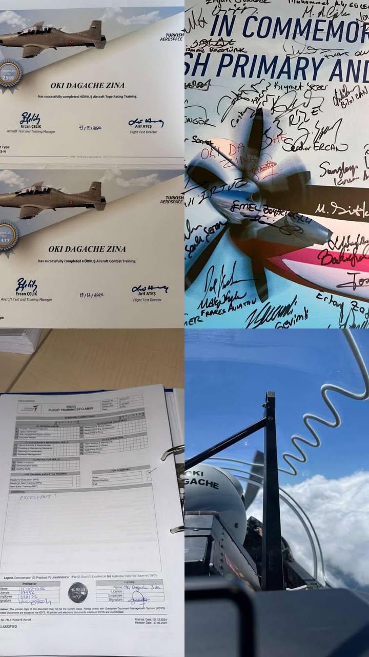 Zina Oki Dagache, première femme pilote de chasse tchadienne, diplômée avec mention « Excellent » en Turquie
