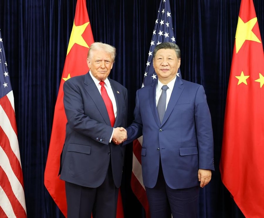 Chinese President Xi Jinping meets with U.S. President Donald Trump in Busan, South Korea, Oct. 30, 2025. (Xinhua/Huang Jingwen)