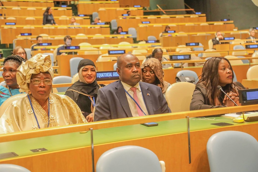 La délégation tchadienne à la CSW70 au siège de l'ONU à New York. Photo : ONU. La délégation tchadienne à la CSW70 au siège de l'ONU à New York. Photo : ONU.