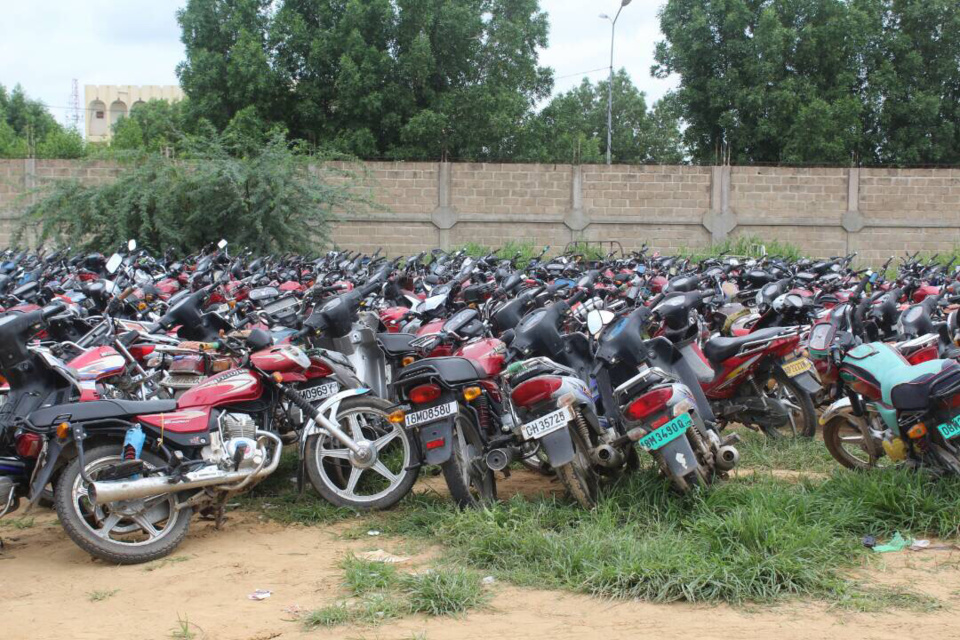 N'Djamena : Un millier de motos et une quarantaine de véhicules saisis