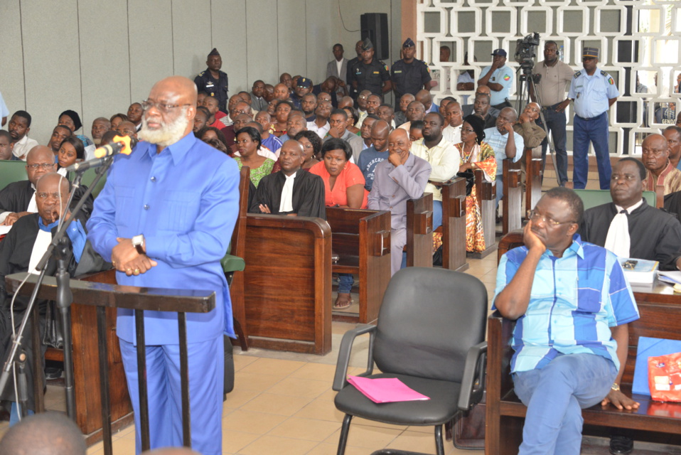Le général Nianga Ngatsé Mbouala, au cours de sa déposition.